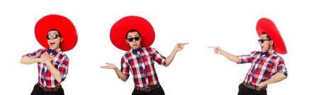Funny mexican with sombrero in conceptの写真素材