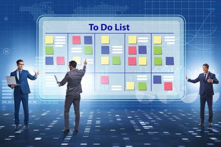 Concept of to do list with businessman
