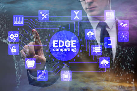 The fog and edge cloud computing conceptの写真素材