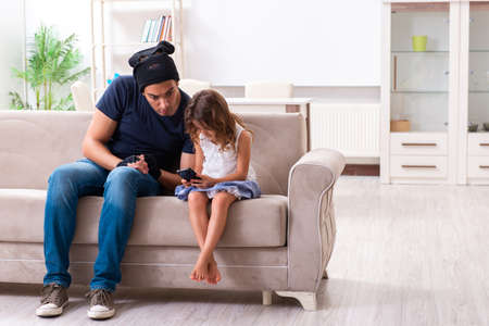 Child trafficking and abuse concept with small girlの写真素材