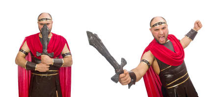Gladiator isolated on white background