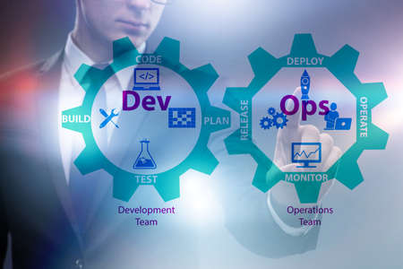 DevOps software development IT conceptの写真素材