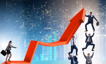 Business people in economic recovery business concept