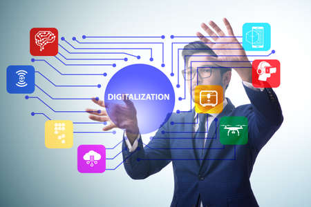 Digital transformation and digitalization technology conceptの写真素材