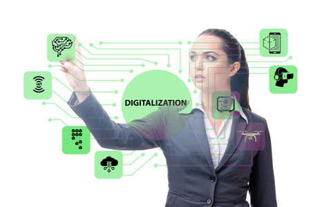 Digital transformation and digitalization technology conceptの写真素材