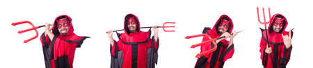 Man devil in red costumeの写真素材