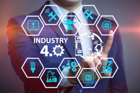 The modern industry 4.0 technical automation conceptの写真素材