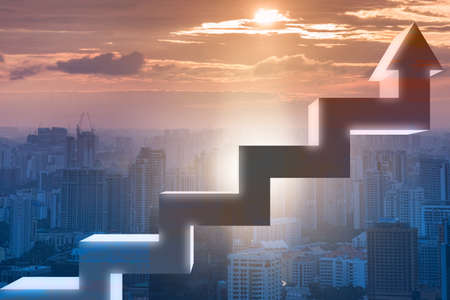 The economic growth concept with chartsの写真素材