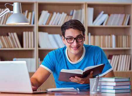 Student preparing for college examsの写真素材