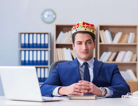 King businessman working in the officeの写真素材