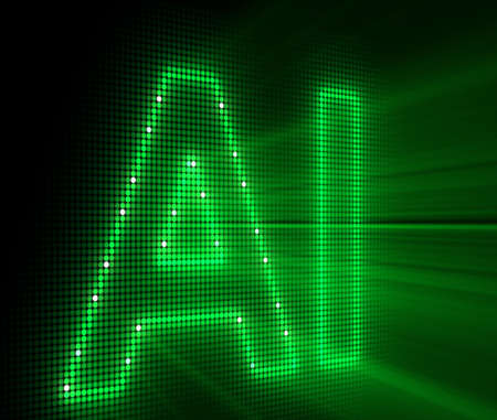 Artificial intelligence modern computing conceptの写真素材