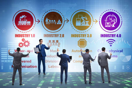 Industry 4.0 concept with various stagesの写真素材