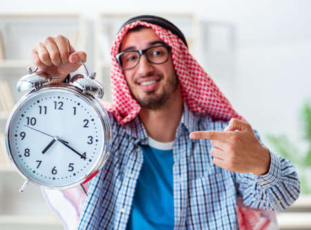 Arab student preparing for university examsの写真素材
