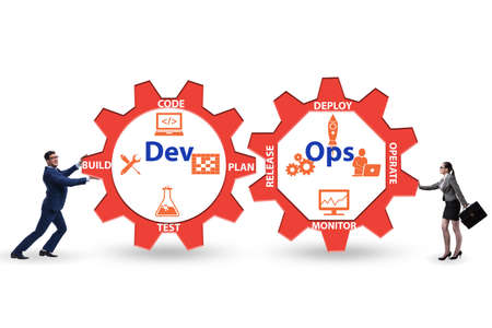 DevOps software development IT conceptの写真素材