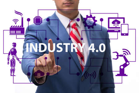 Modern industry 4.0 technical automation conceptの写真素材