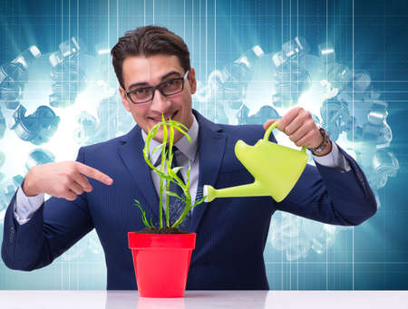 Businessman in new business conceptの写真素材