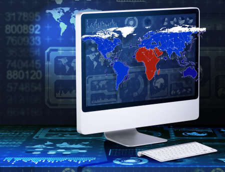 The computer screen in business concept