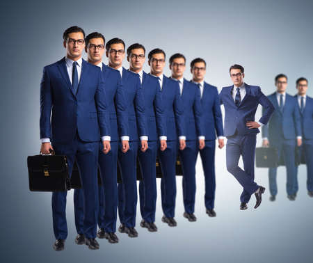 Standing out from the crown concept with businessman