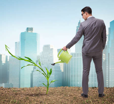 Businessman in new business conceptの写真素材