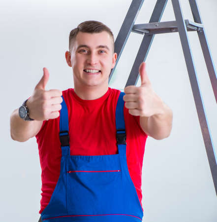 Contractor working in the workshopの写真素材