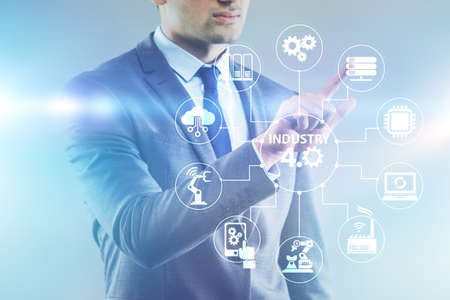 Modern industry 4.0 technical automation concept