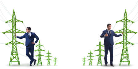 Businessman in the green energy conceptの写真素材