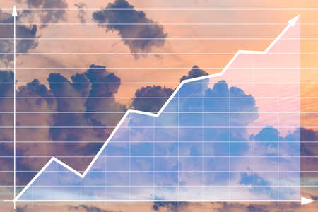 The economic growth concept with chartsの写真素材