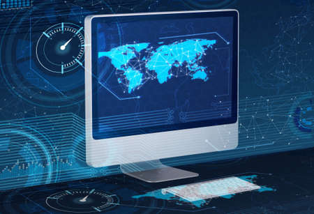 Computer screen in business concept