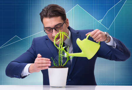 Businessman in new business conceptの写真素材