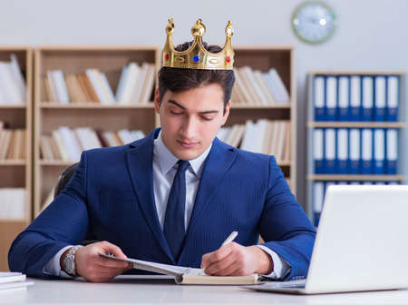 King businessman working in the officeの写真素材