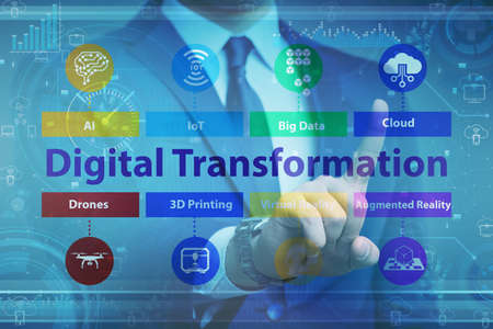 Digital transformation and digitalization technology conceptの写真素材