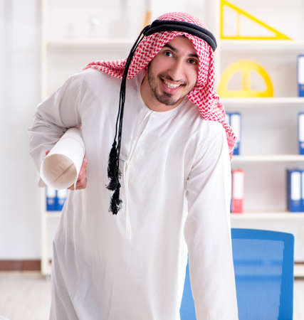 Arab engineer working on new projectの写真素材