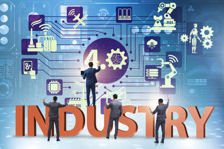 Modern industry 4.0 technical automation concept