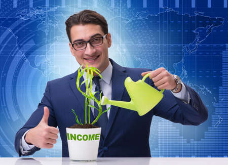 Businessman in new business conceptの写真素材