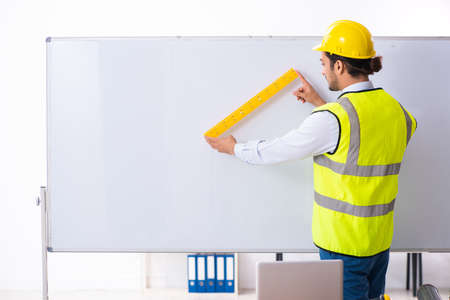 Young architect in presentation concept