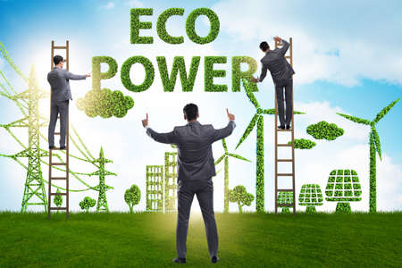 Green and ecology concept with businessman