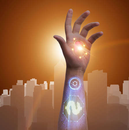 The future of bionic paymentsの写真素材