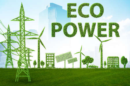 Green energy concept - 3d rendering