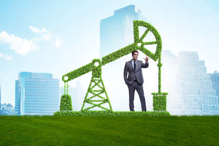 Businessman and green energy conceptの写真素材