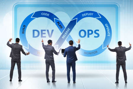 DevOps software development IT conceptの写真素材