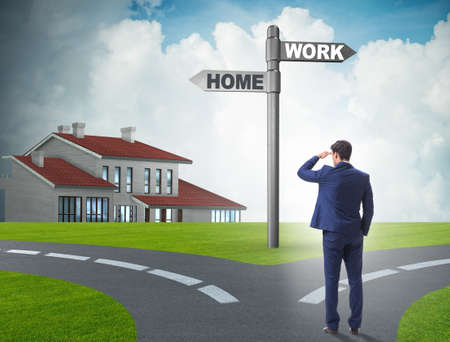 Work life or home balance business conceptの写真素材