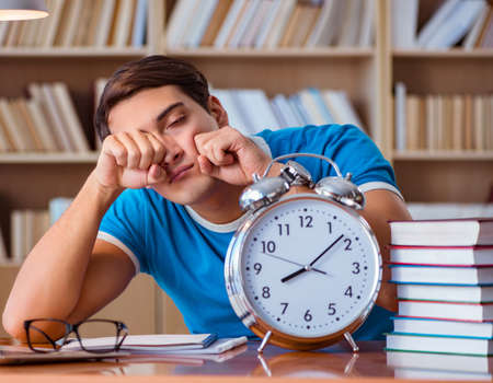 Student preparing for college examsの写真素材