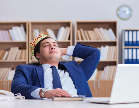 King businessman working in the officeの写真素材