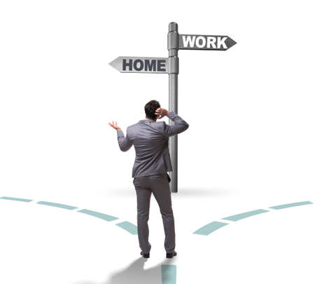 The work life or home balance business conceptの写真素材