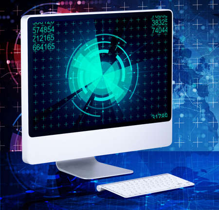 Computer screen in business concept