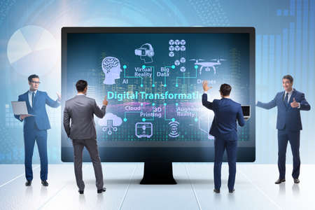 Digital transformation and digitalization technology conceptの写真素材