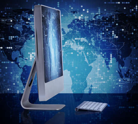 Computer screen in business concept