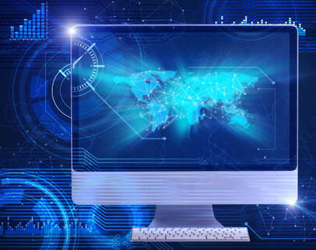 Computer screen in business concept