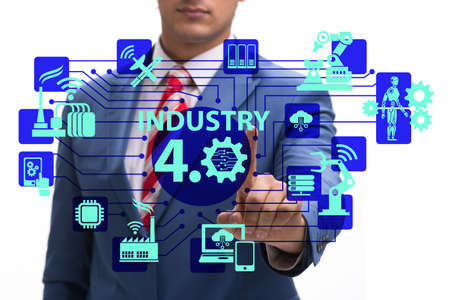 Modern industry 4.0 technical automation conceptの写真素材