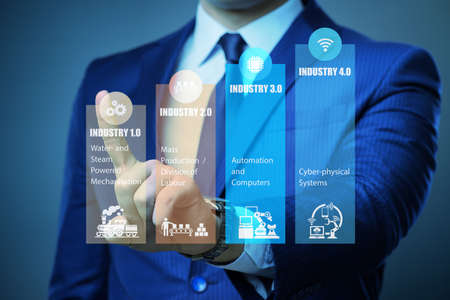 Industry 4.0 concept with various stagesの写真素材